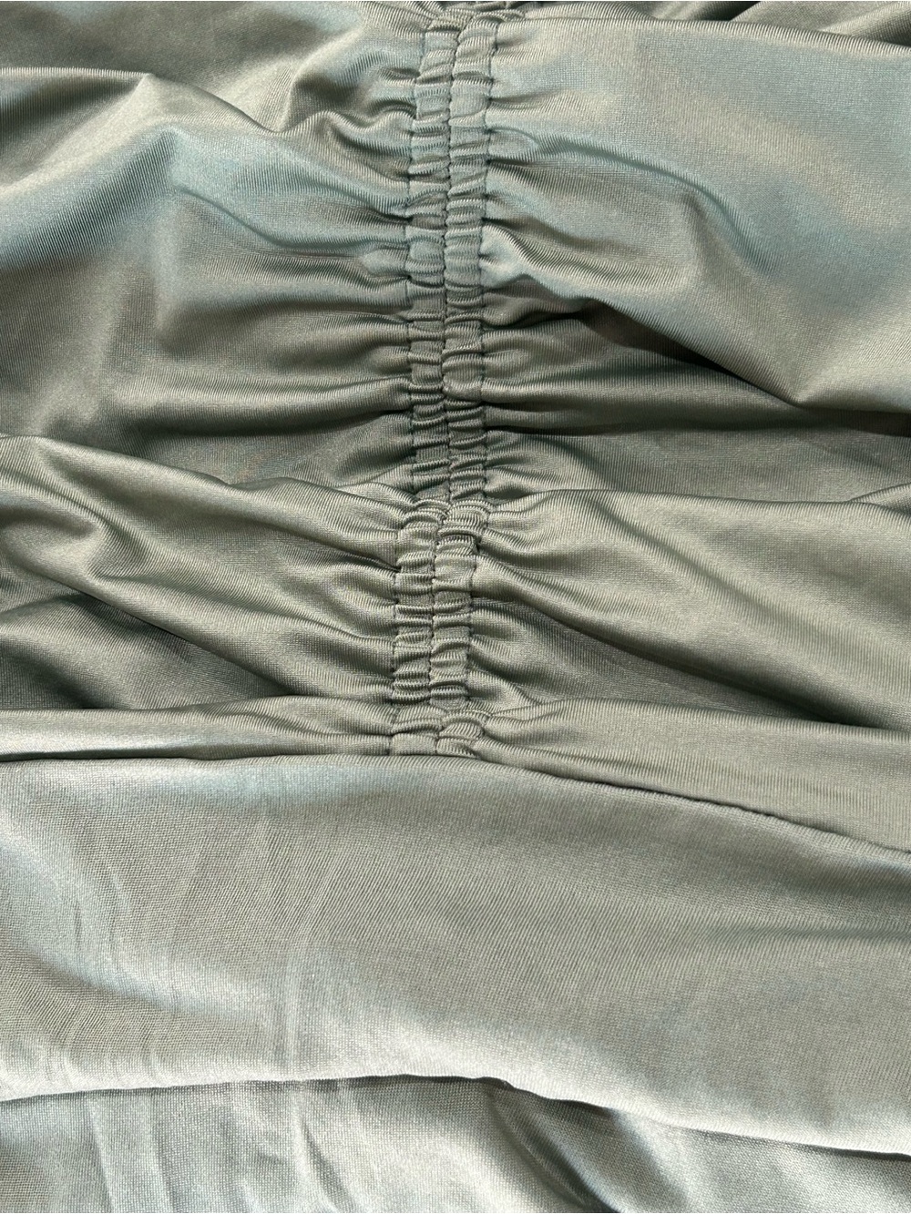 Baltic Born NWT Camden Town Midi Dress Medium in Dusty Sage Green Ruched Detail - Picture 7 of 13